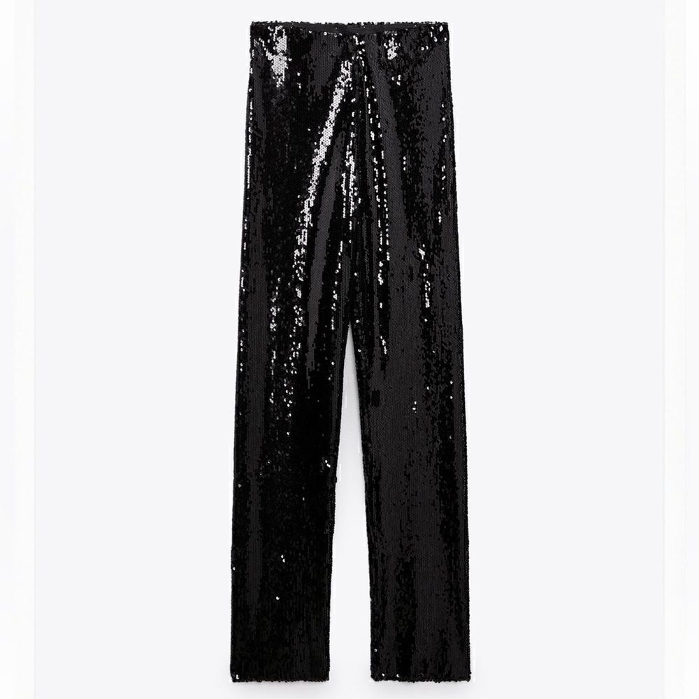 ZARA SLIM SEQUIN LEGGINGS Size XSmall